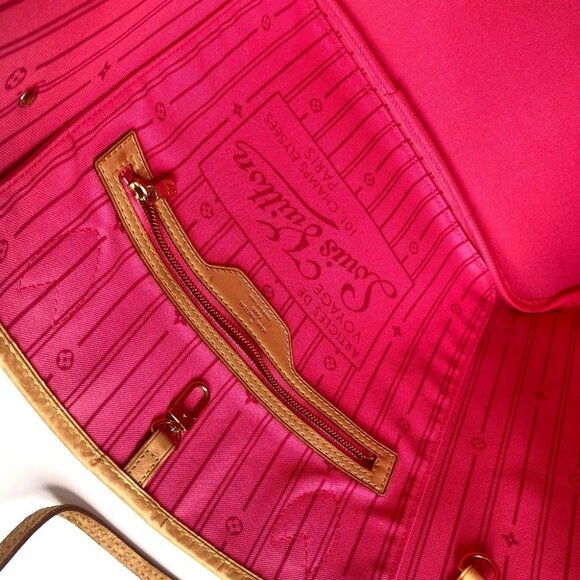 LOUIS VUITTON M48613 Monogram Rose Neverfull MM Shoulder Bag Tote Bag - Picture 11 of 15